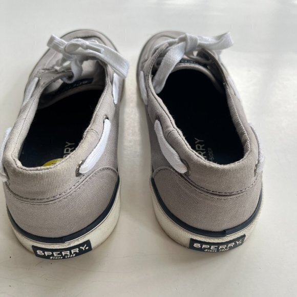Sperry Top Spider Memory Foam Canvas STS83191 Womens Size 9 Gray Shoes - Picture 3 of 5
